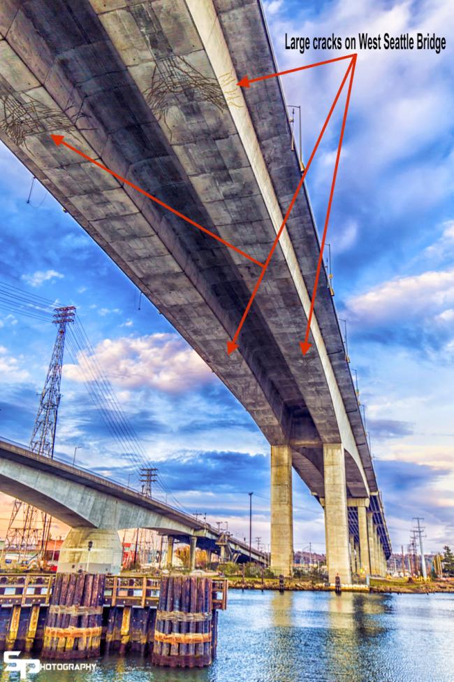 West Seattle Bridge to close indefinitely; Cracks at attachment points